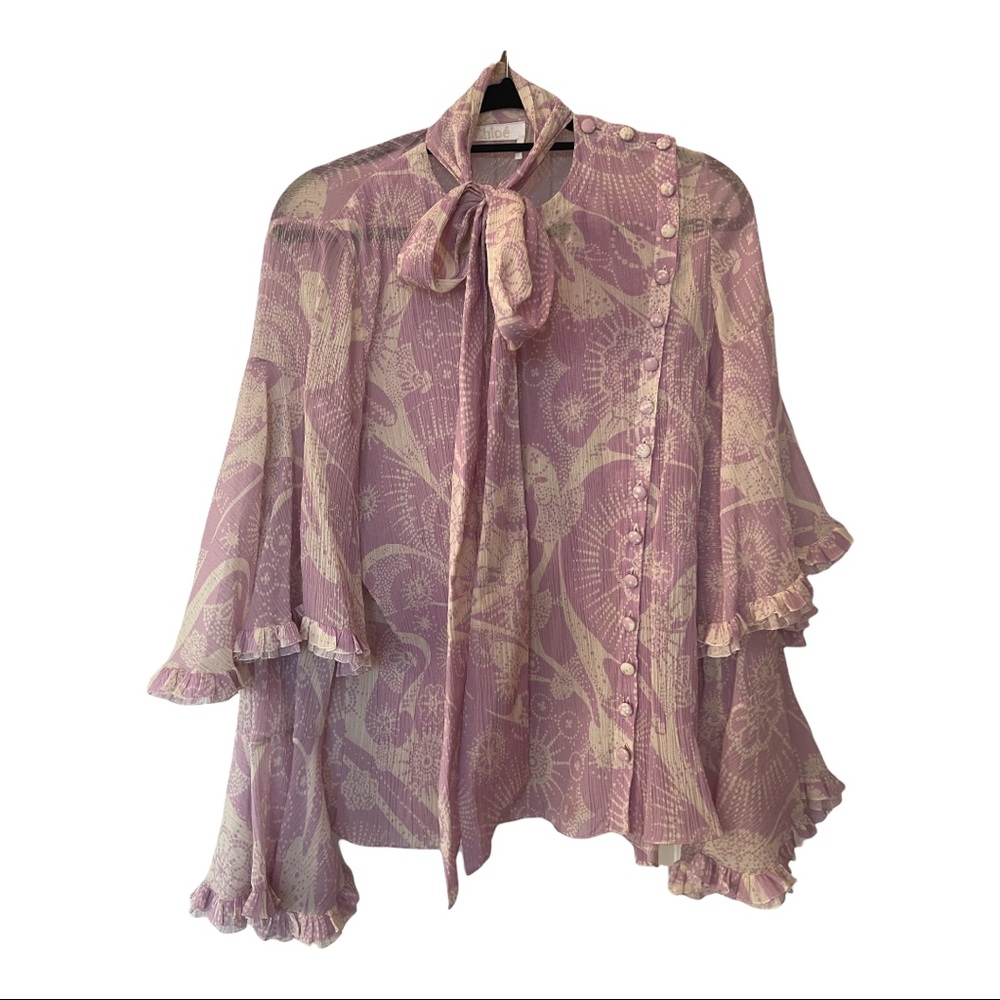 CHLOÉ Tiered Floral Blouse